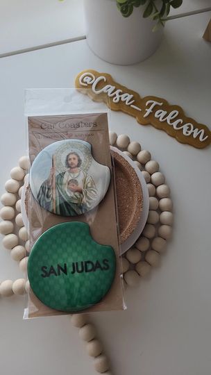 San Judas Car Coaster Set