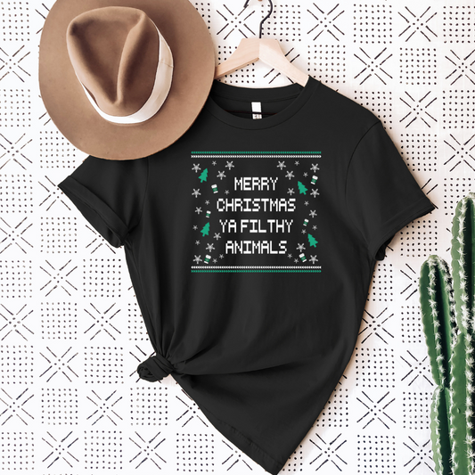 Merry Christmas Ya Filthy Animals Shirt