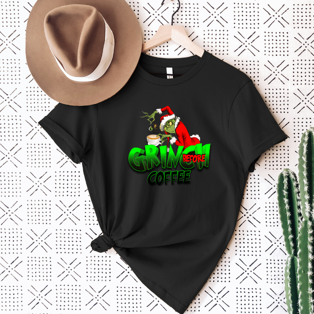 Grinch Before Coffee Shirt