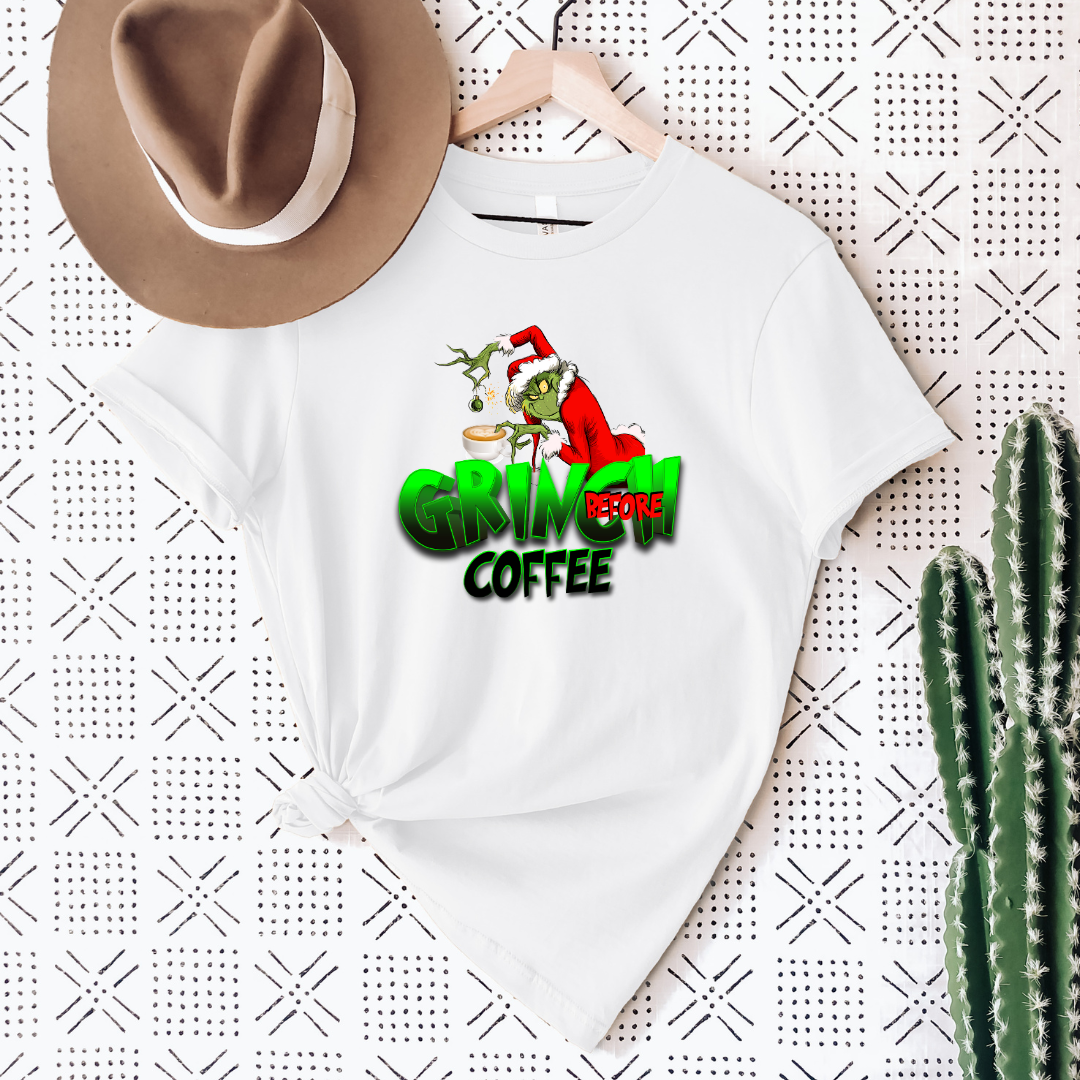 Grinch Before Coffee Shirt